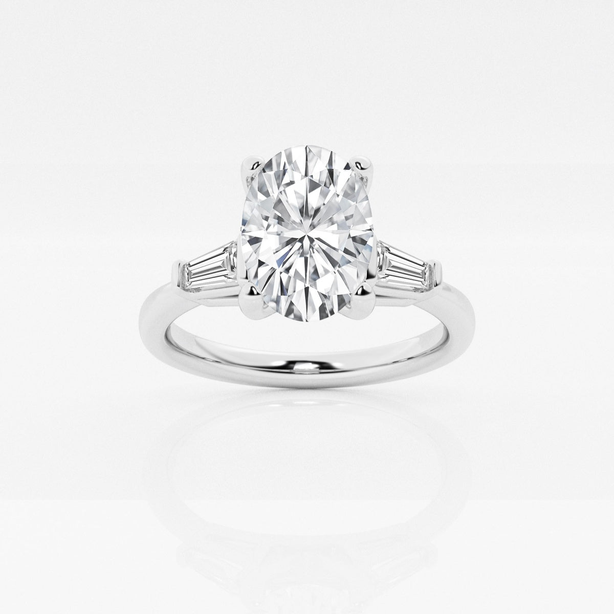 Eliza - Tapered Baguette Accents Engagement Ring