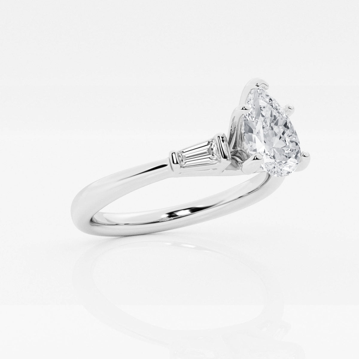 Eliza - Tapered Baguette Accents Engagement Ring