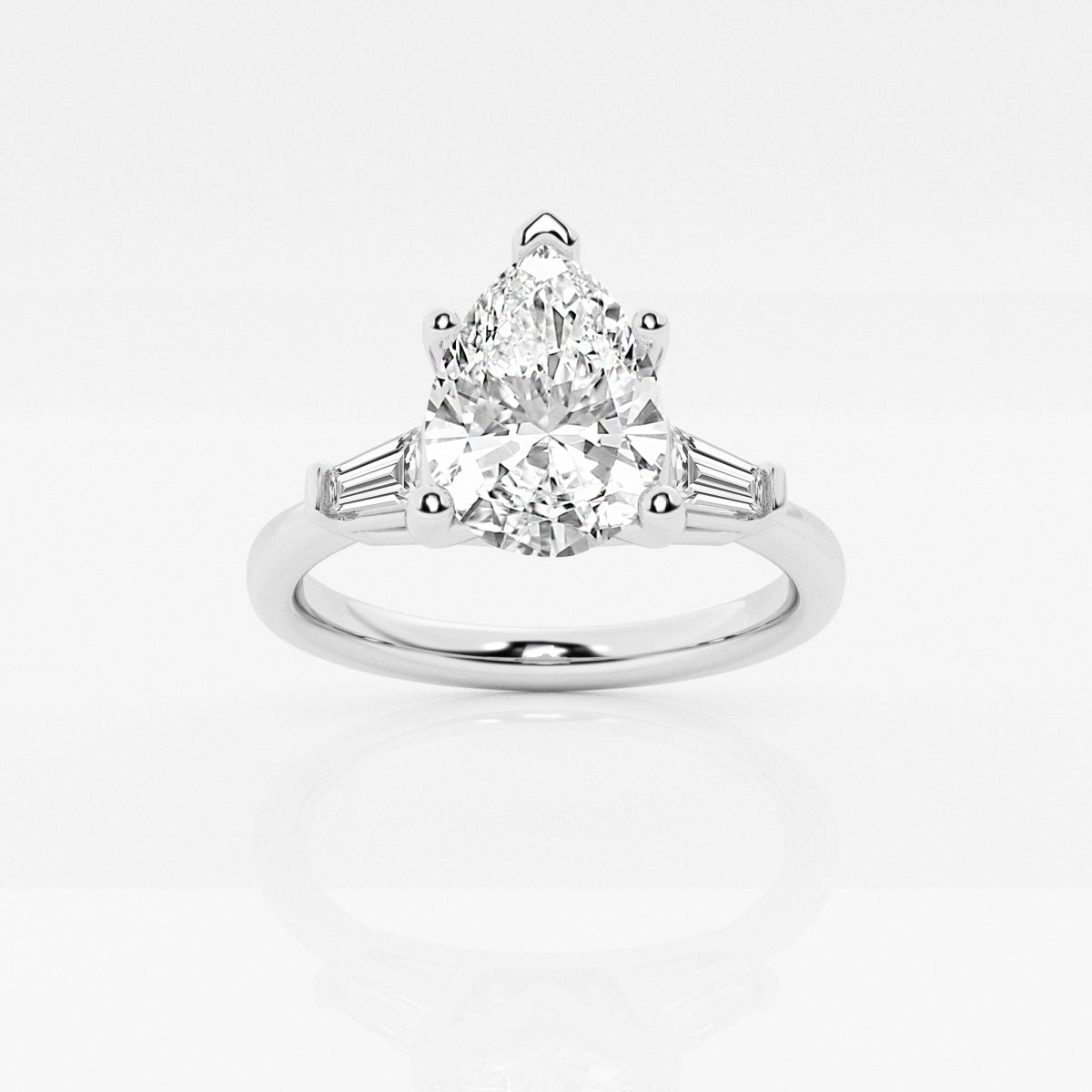 Eliza - Tapered Baguette Accents Engagement Ring