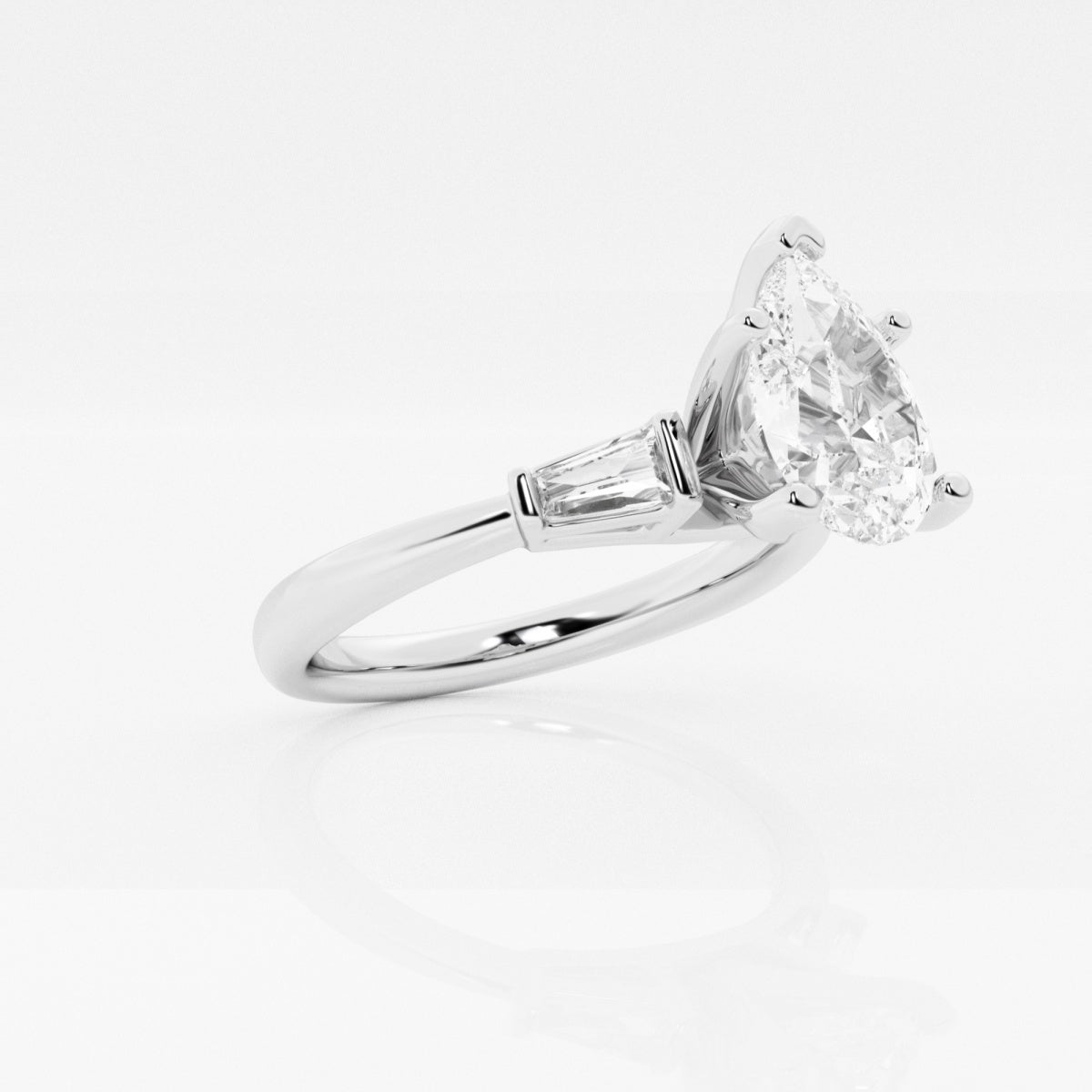 Eliza - Tapered Baguette Accents Engagement Ring