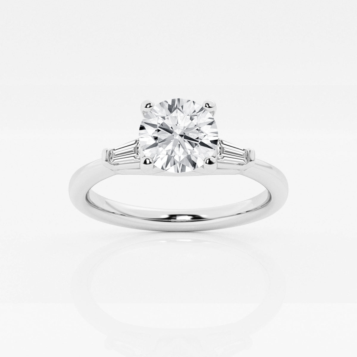 Eliza - Tapered Baguette Accents Engagement Ring