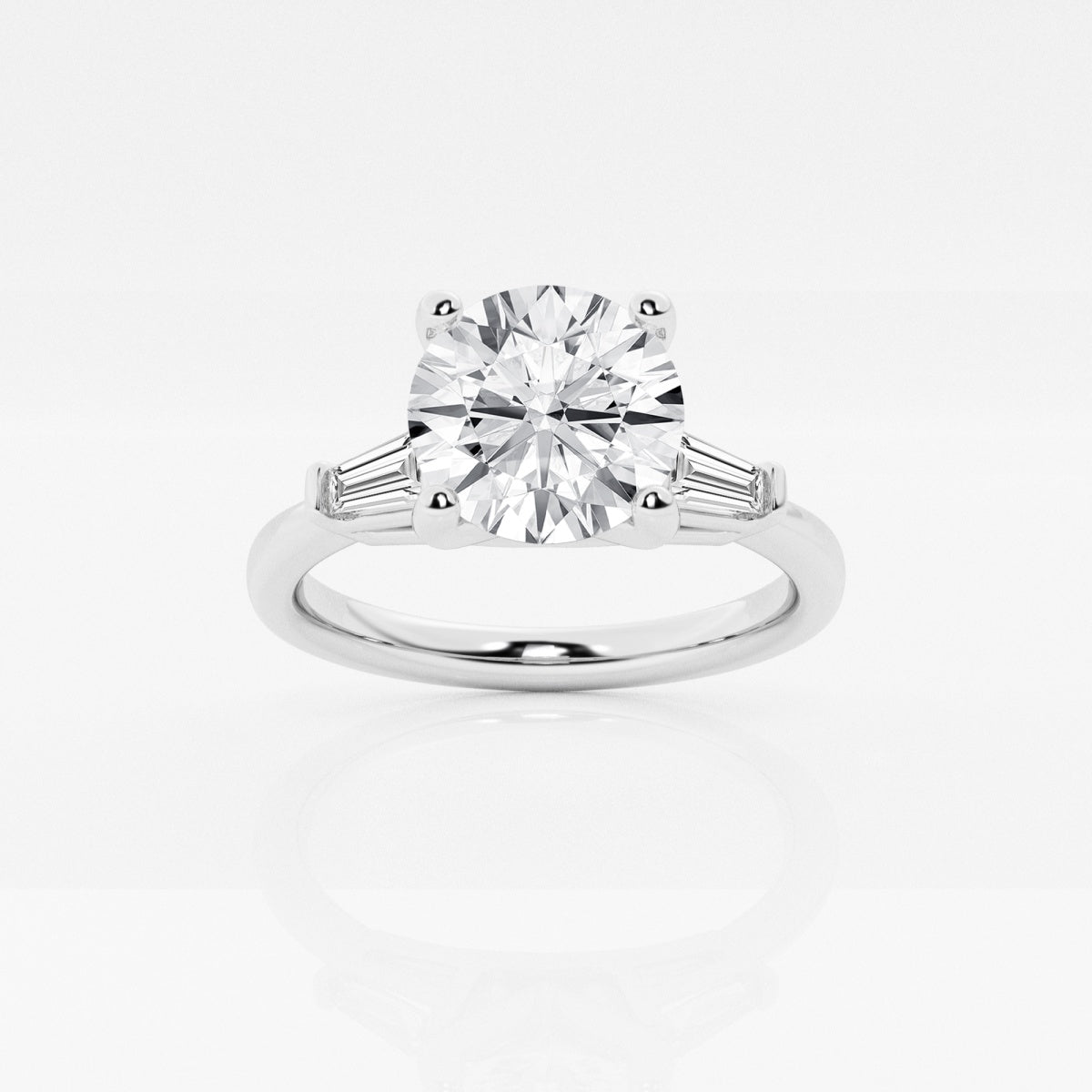 Eliza - Tapered Baguette Accents Engagement Ring