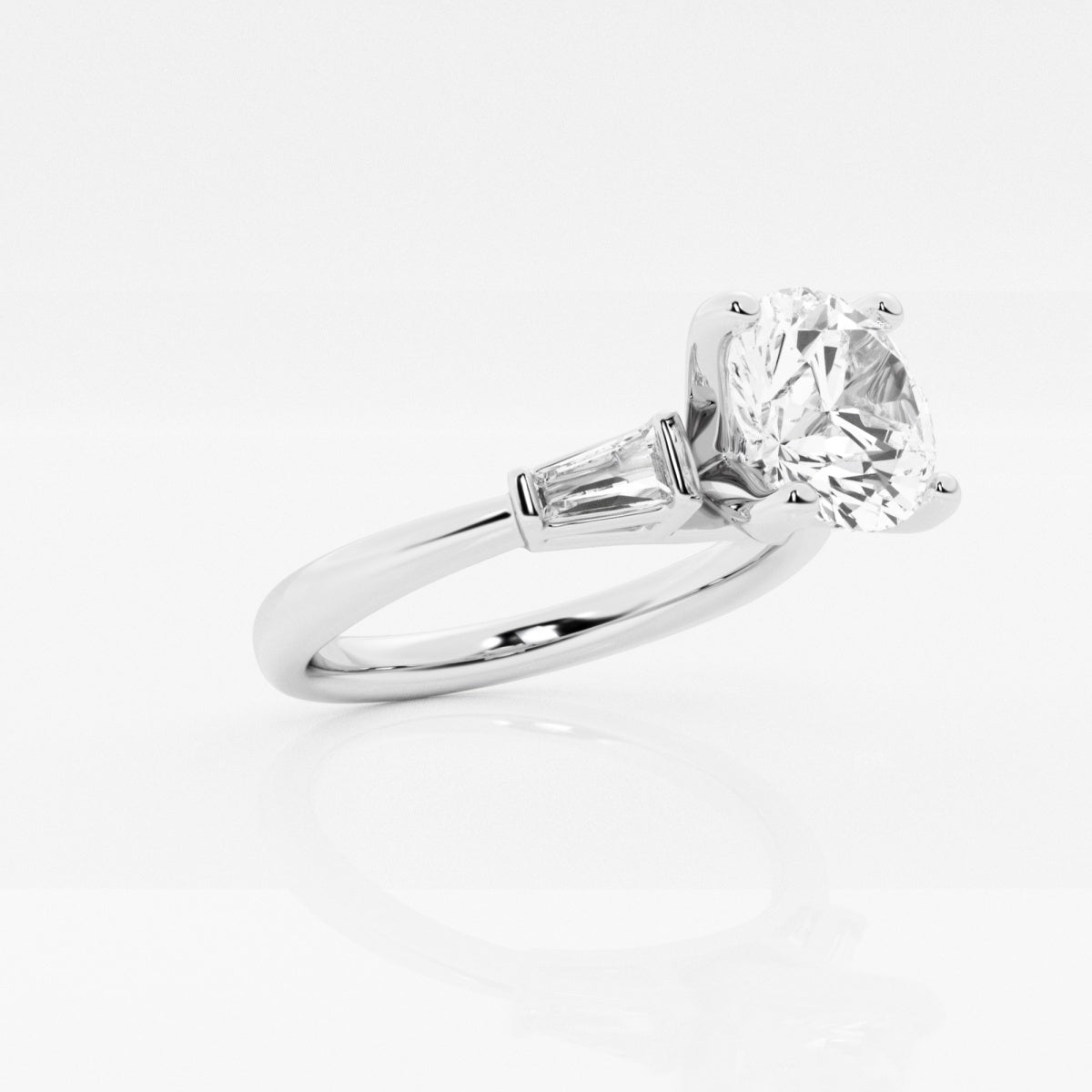 Eliza - Tapered Baguette Accents Engagement Ring