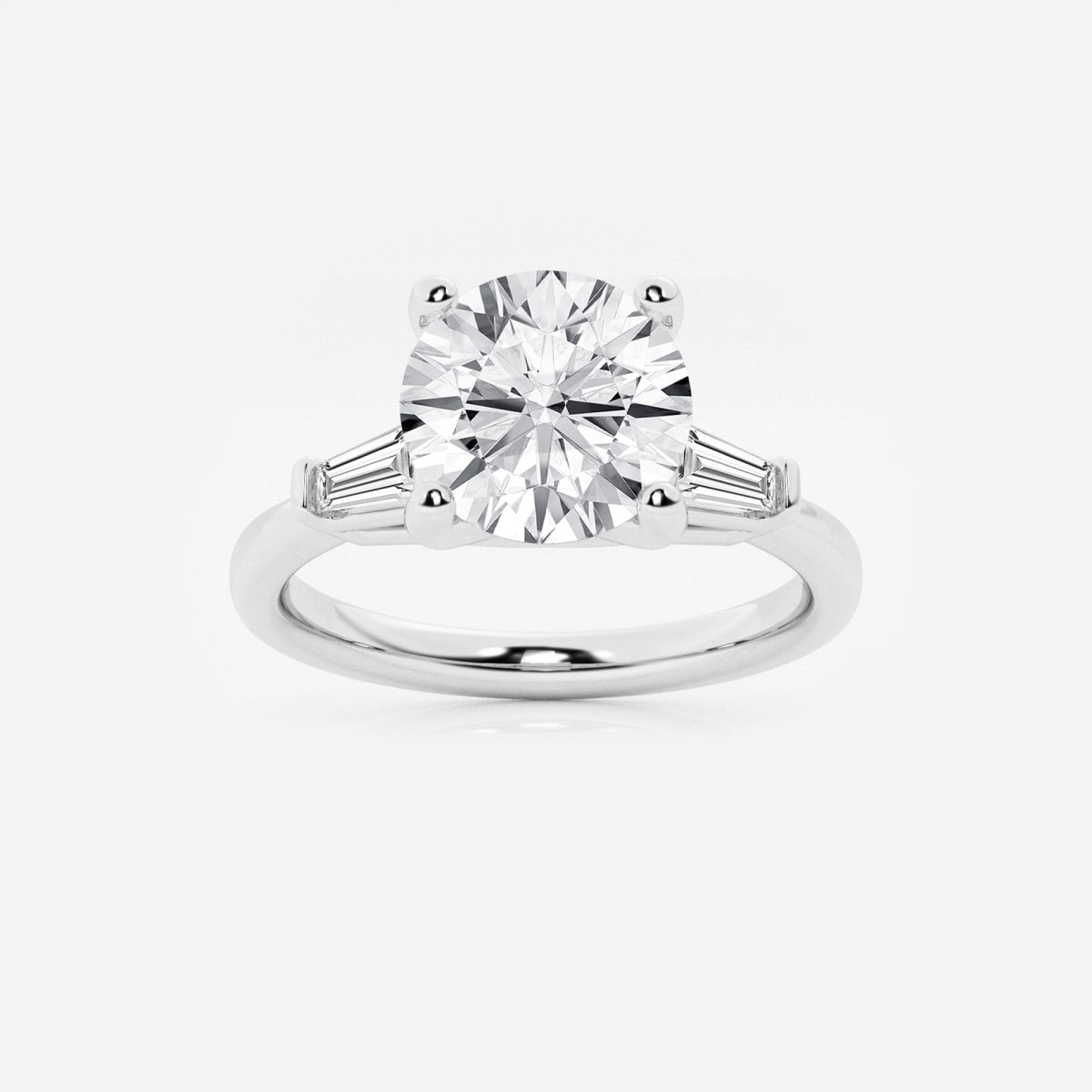 Eliza - Tapered Baguette Accents Engagement Ring