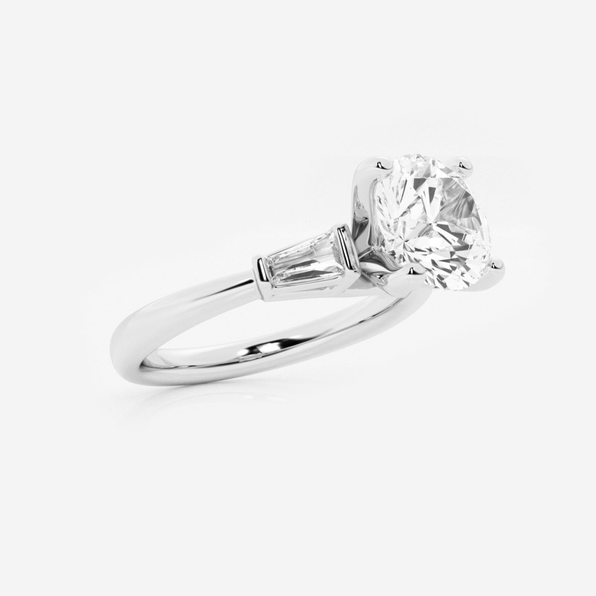 Eliza - Tapered Baguette Accents Engagement Ring