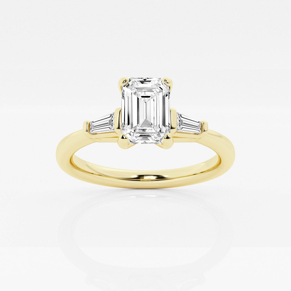 Eliza - Tapered Baguette Accents Engagement Ring