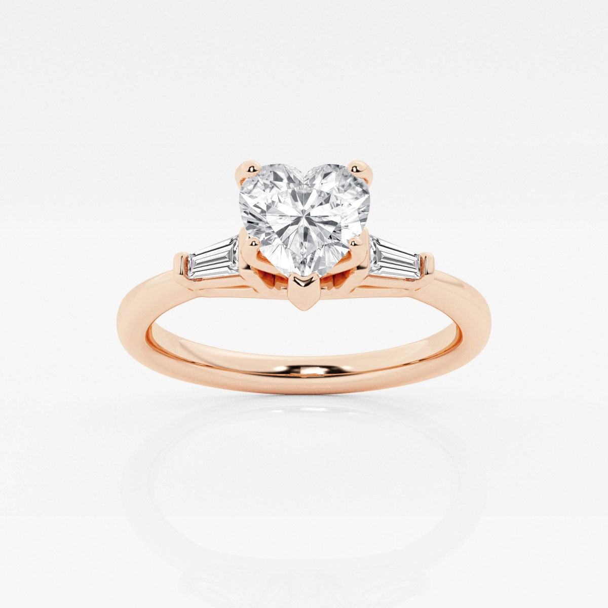 Eliza - Tapered Baguette Accents Engagement Ring