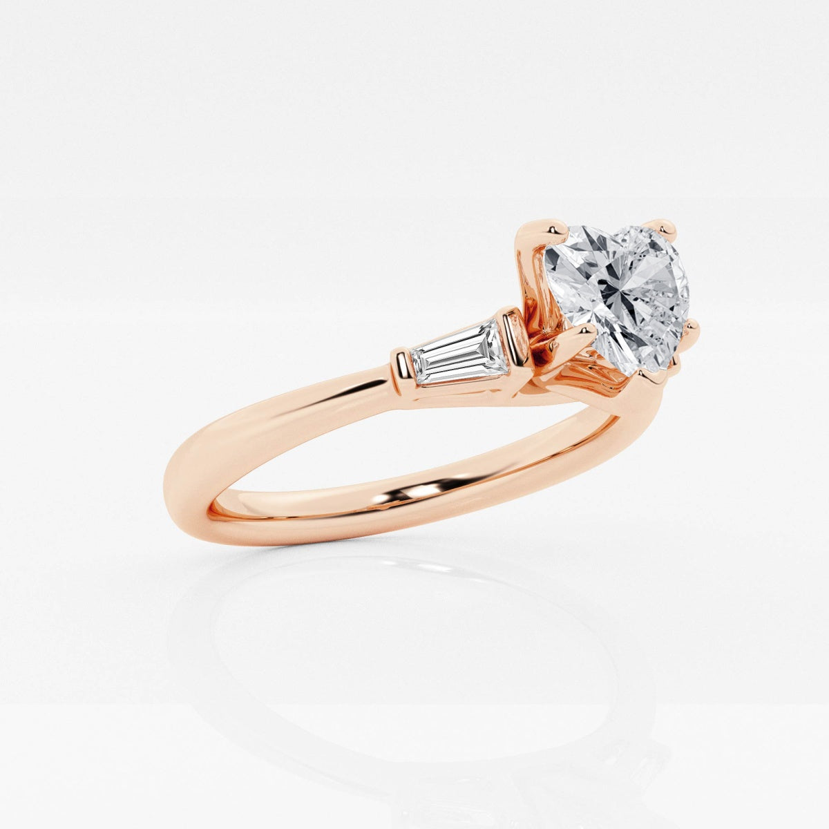 Eliza - Tapered Baguette Accents Engagement Ring