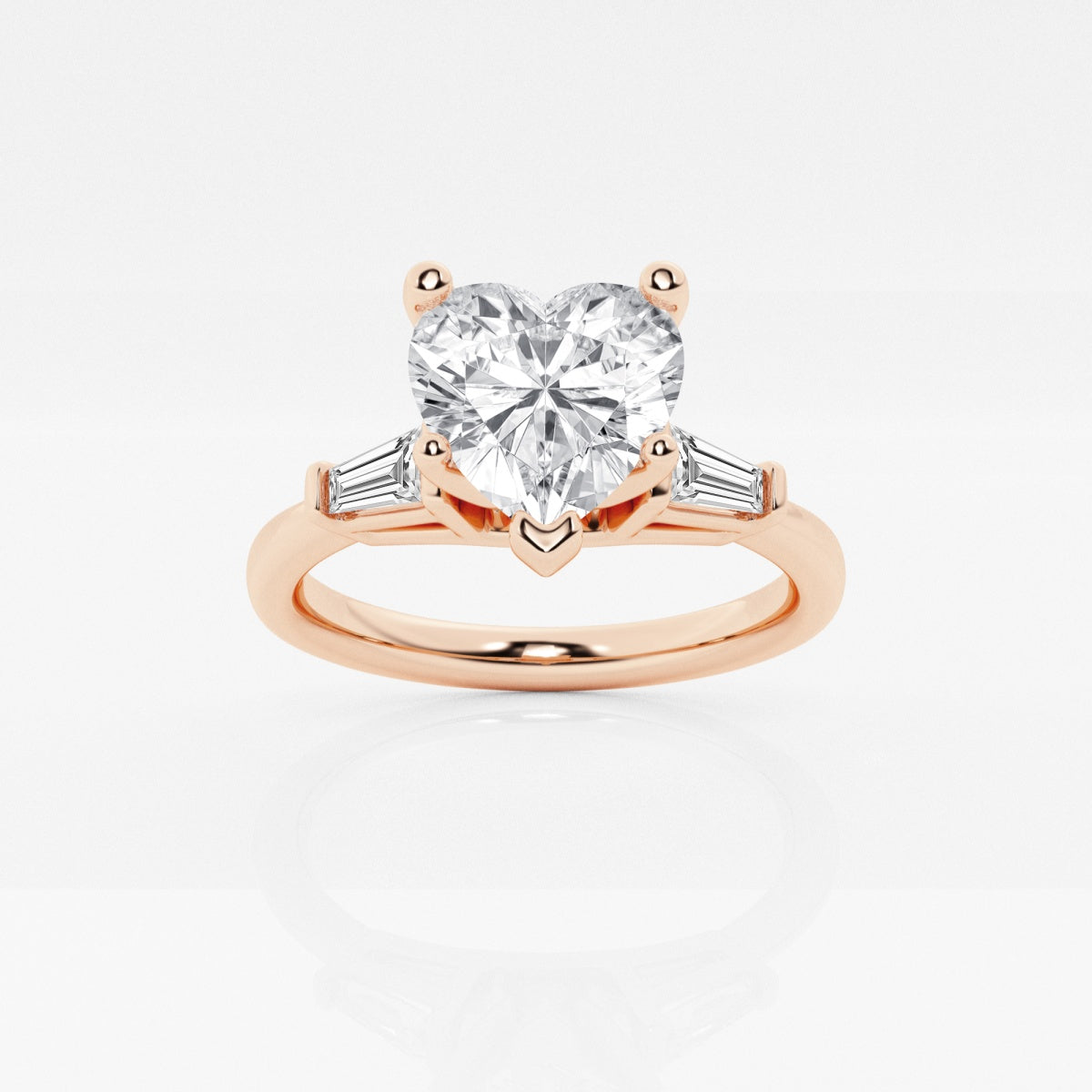 Eliza - Tapered Baguette Accents Engagement Ring