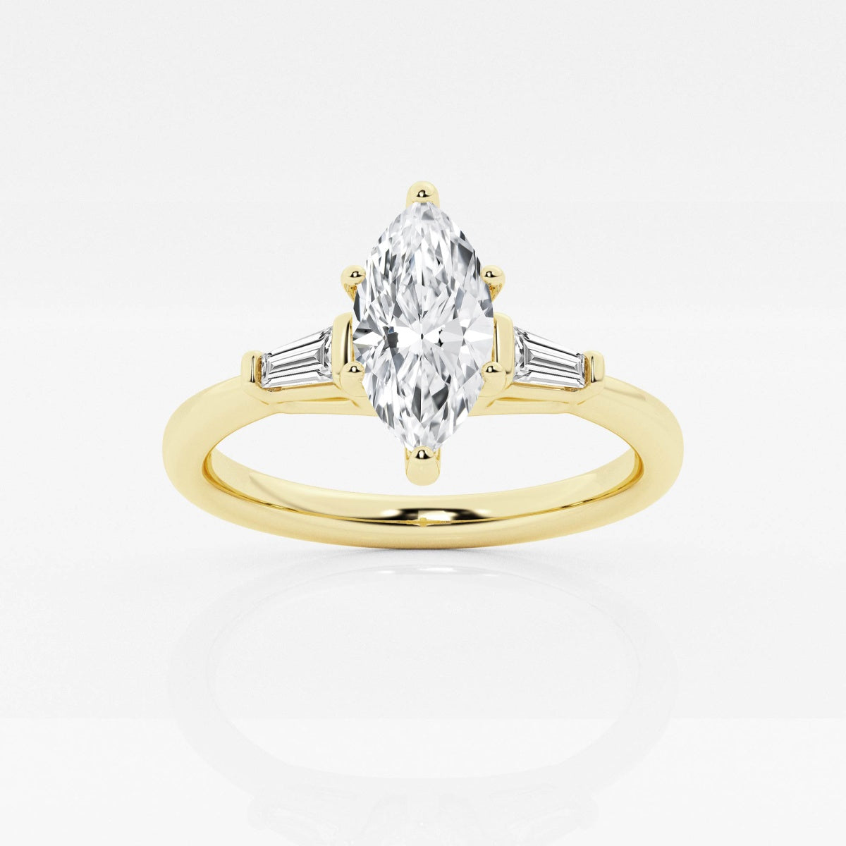 Eliza - Tapered Baguette Accents Engagement Ring