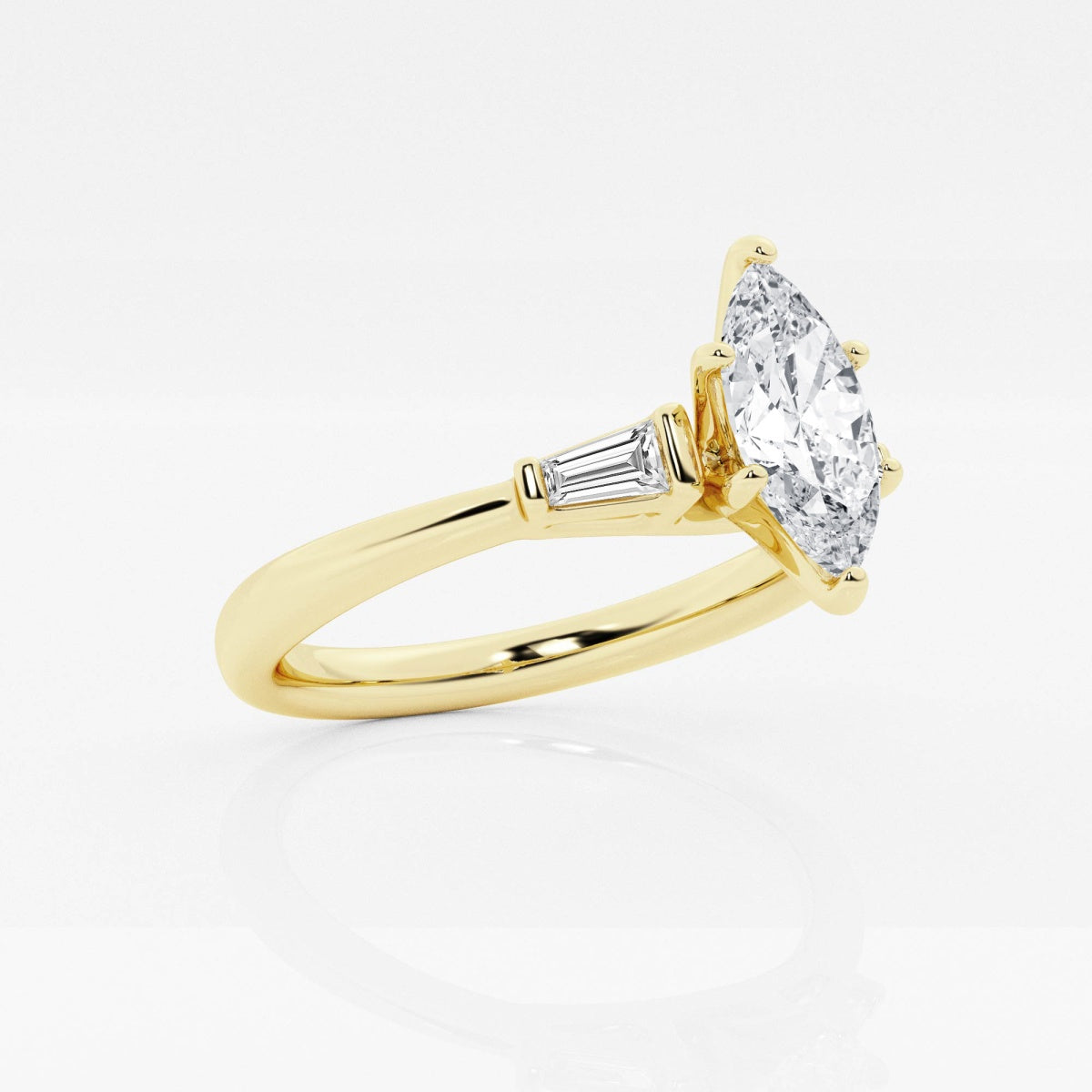 Eliza - Tapered Baguette Accents Engagement Ring