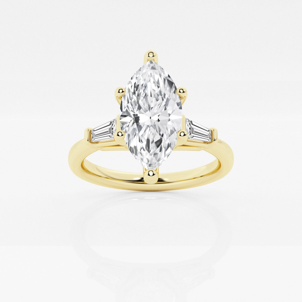 Eliza - Tapered Baguette Accents Engagement Ring