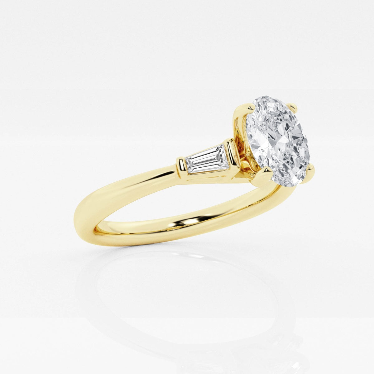 Eliza - Tapered Baguette Accents Engagement Ring