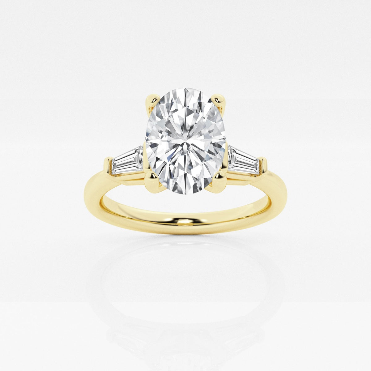 Eliza - Tapered Baguette Accents Engagement Ring