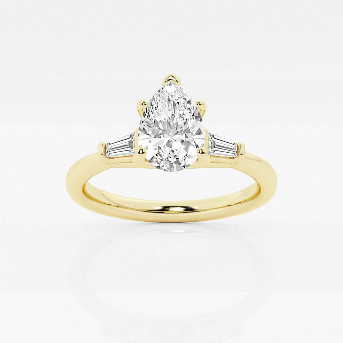 Eliza - Tapered Baguette Accents Engagement Ring