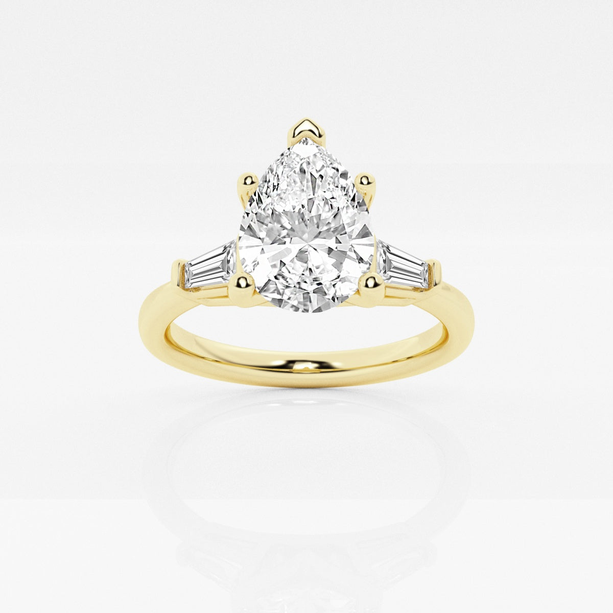 Eliza - Tapered Baguette Accents Engagement Ring