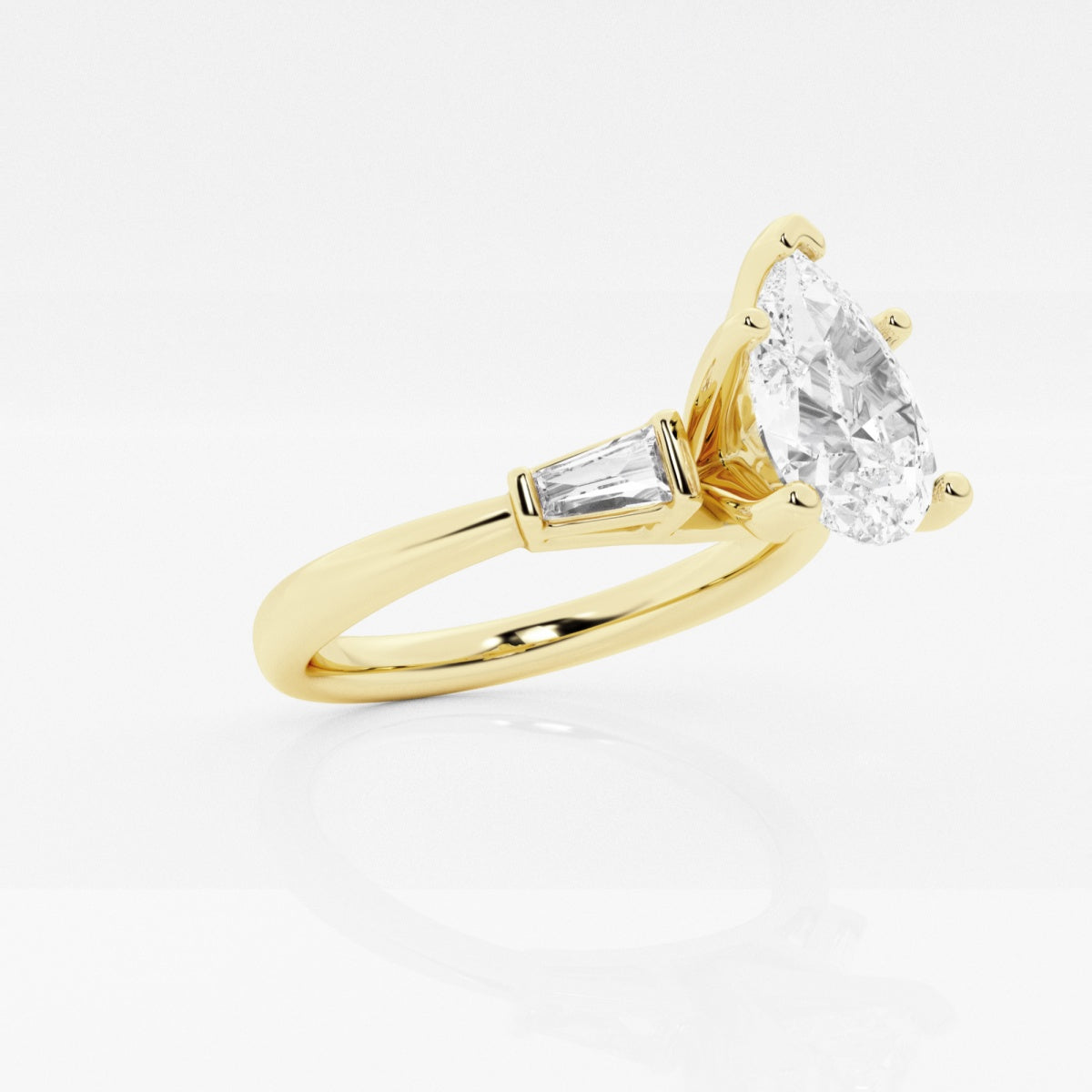 Eliza - Tapered Baguette Accents Engagement Ring