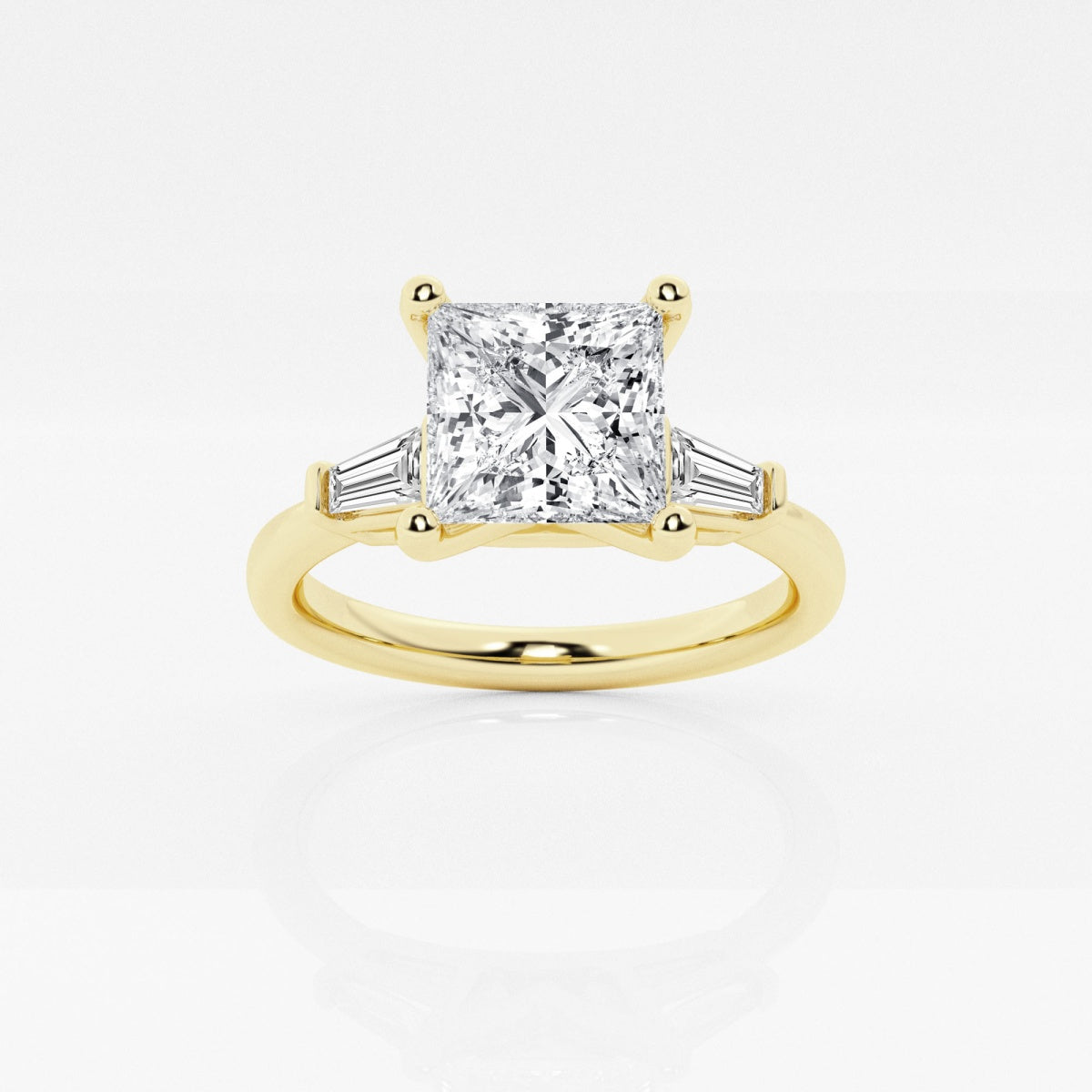 Eliza - Tapered Baguette Accents Engagement Ring