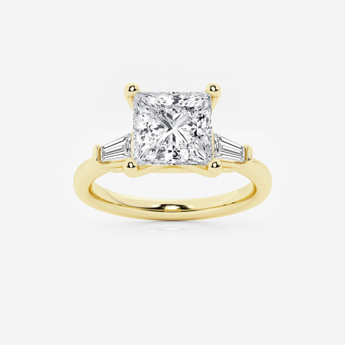 Eliza - Tapered Baguette Accents Engagement Ring