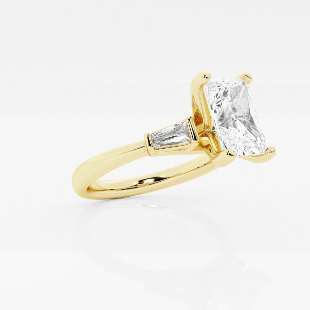 Eliza - Tapered Baguette Accents Engagement Ring