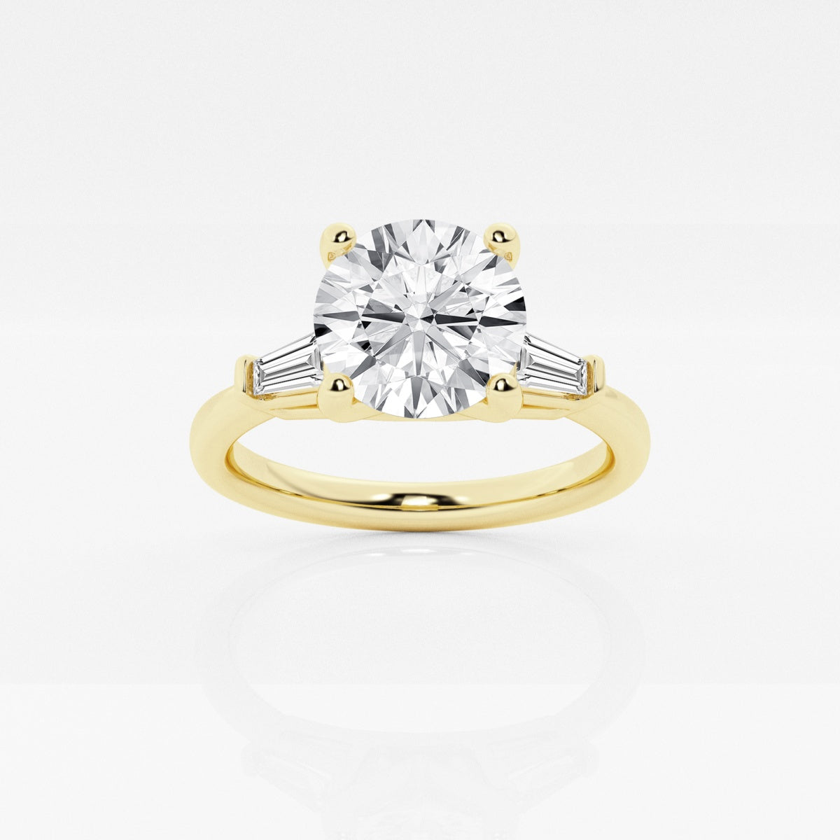 Eliza - Tapered Baguette Accents Engagement Ring