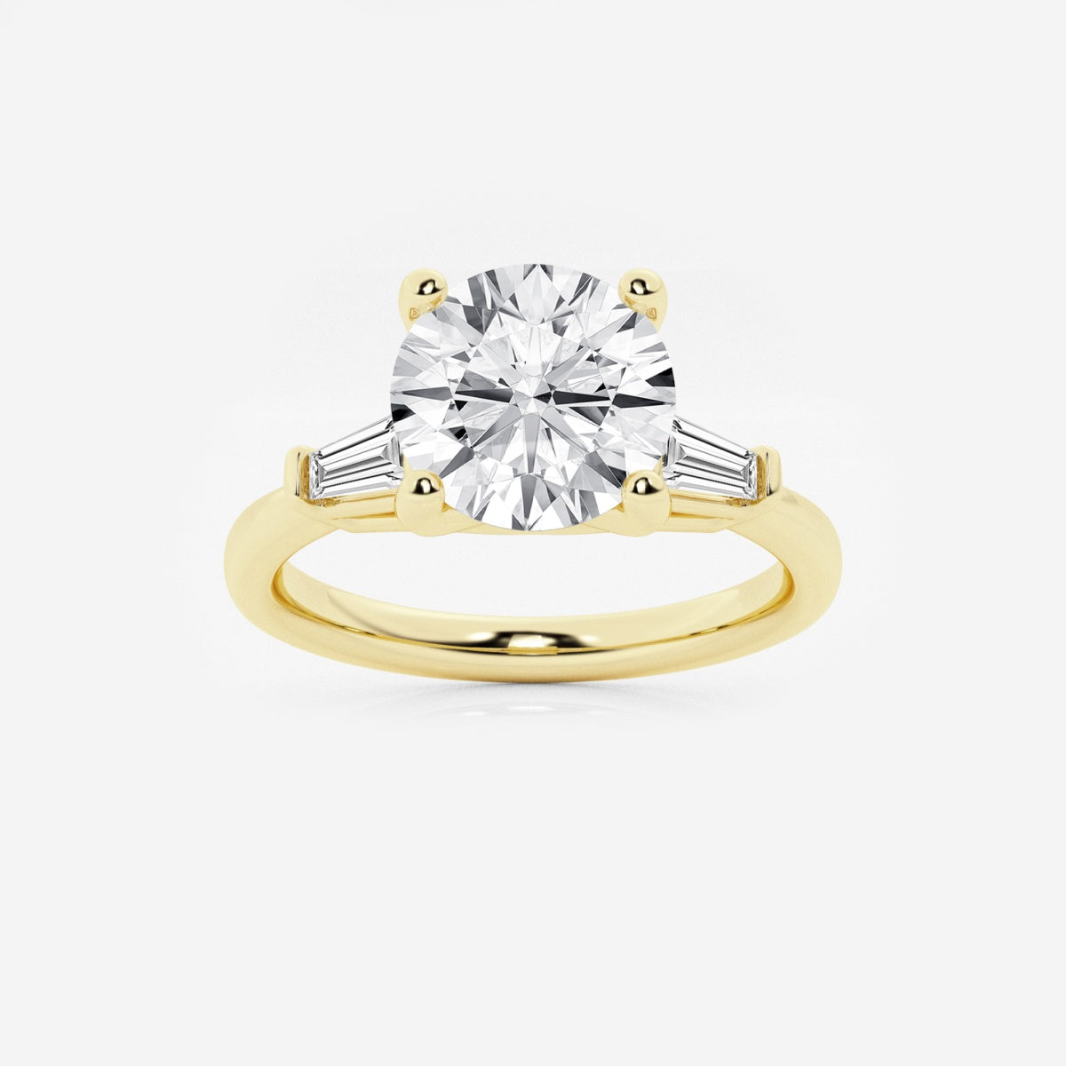 Eliza - Tapered Baguette Accents Engagement Ring