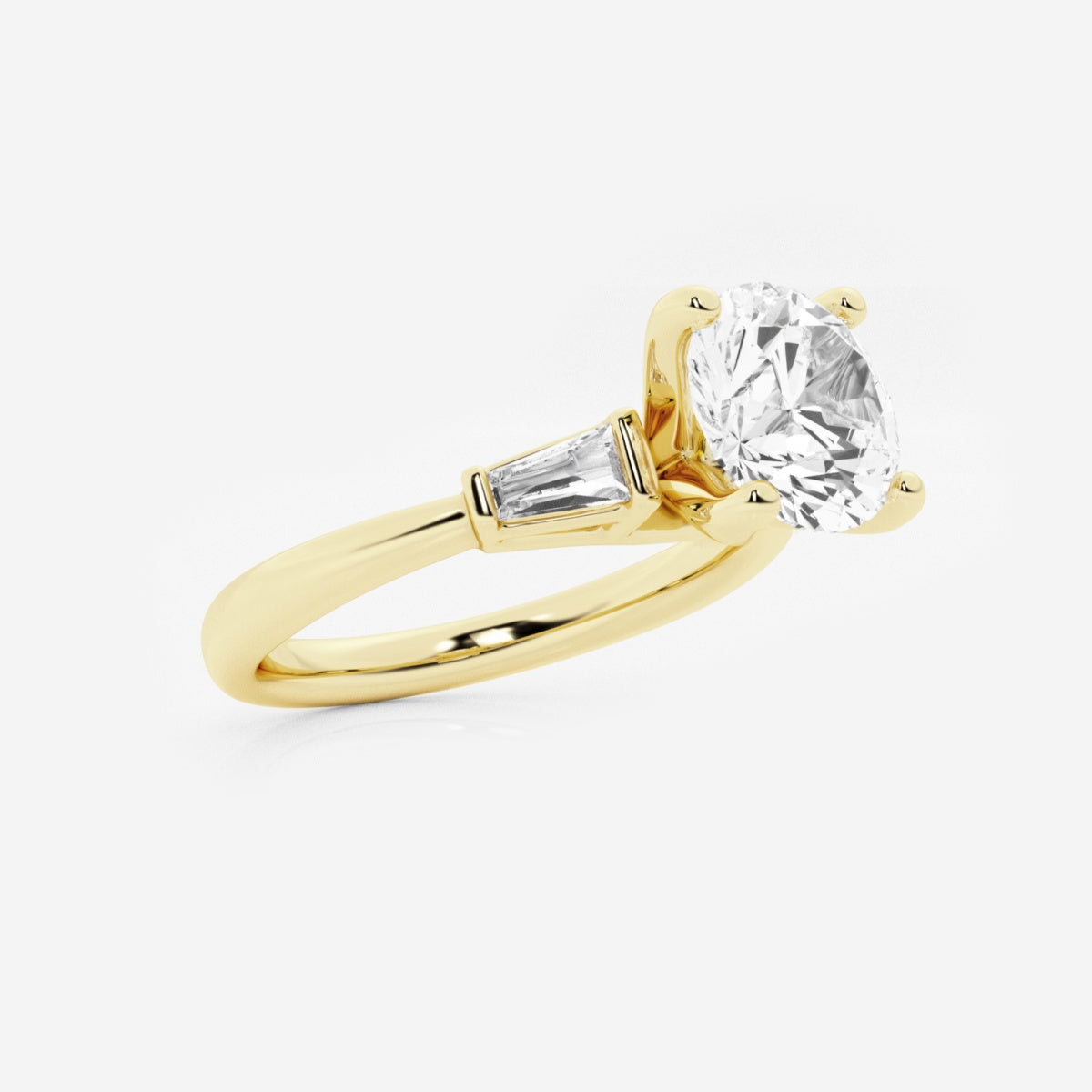 Eliza - Tapered Baguette Accents Engagement Ring