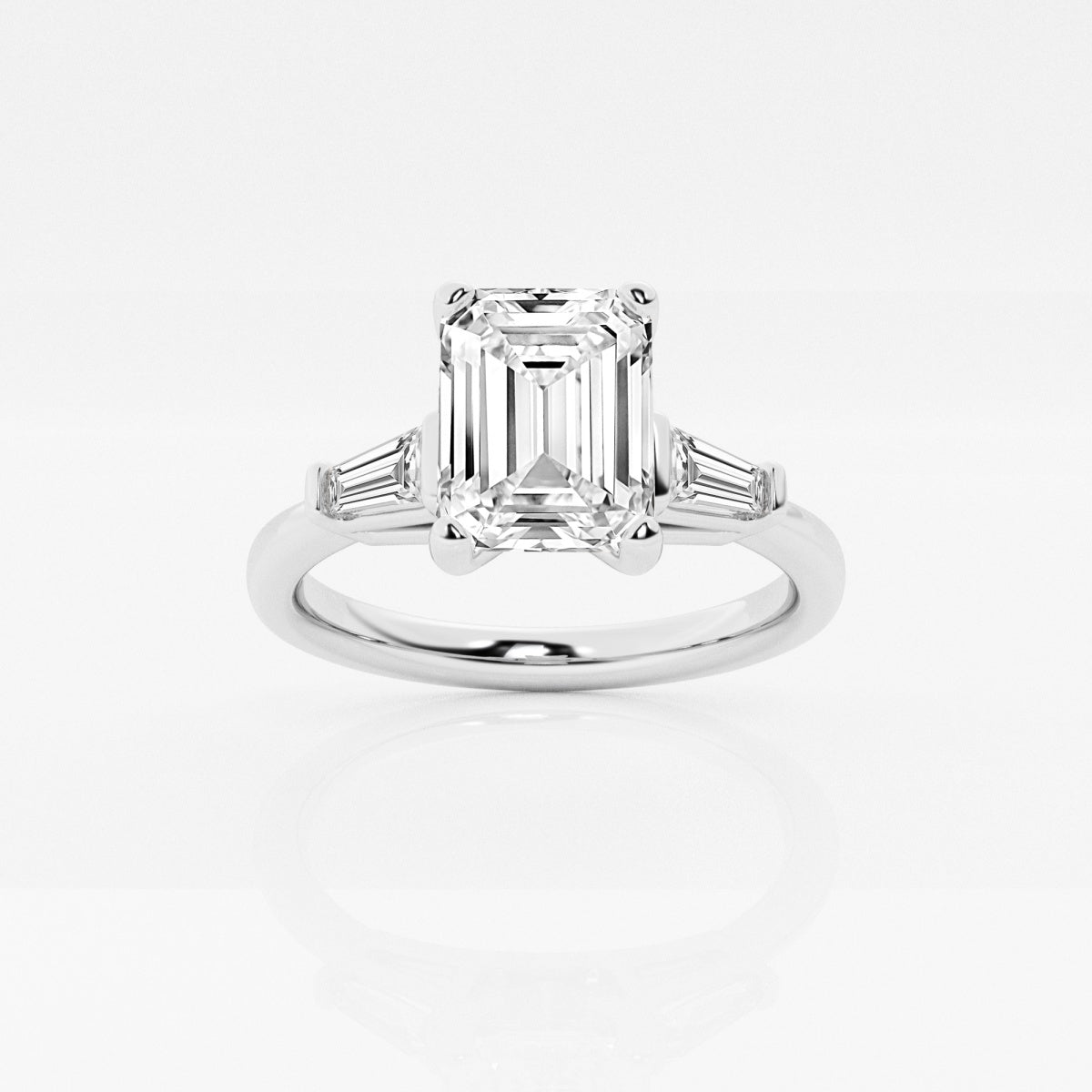 Eliza - Tapered Baguette Accents Engagement Ring