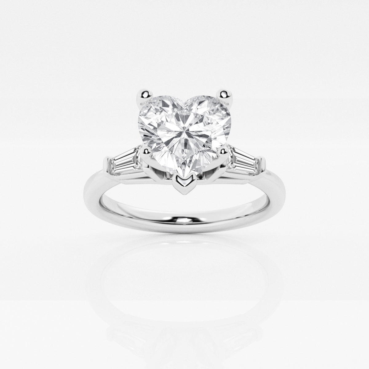 Eliza - Tapered Baguette Accents Engagement Ring