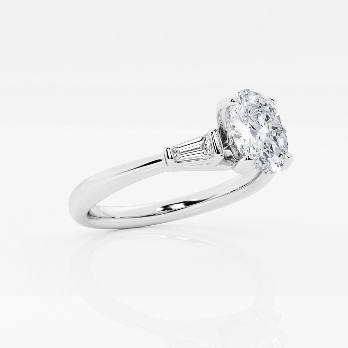 Eliza - Tapered Baguette Accents Engagement Ring