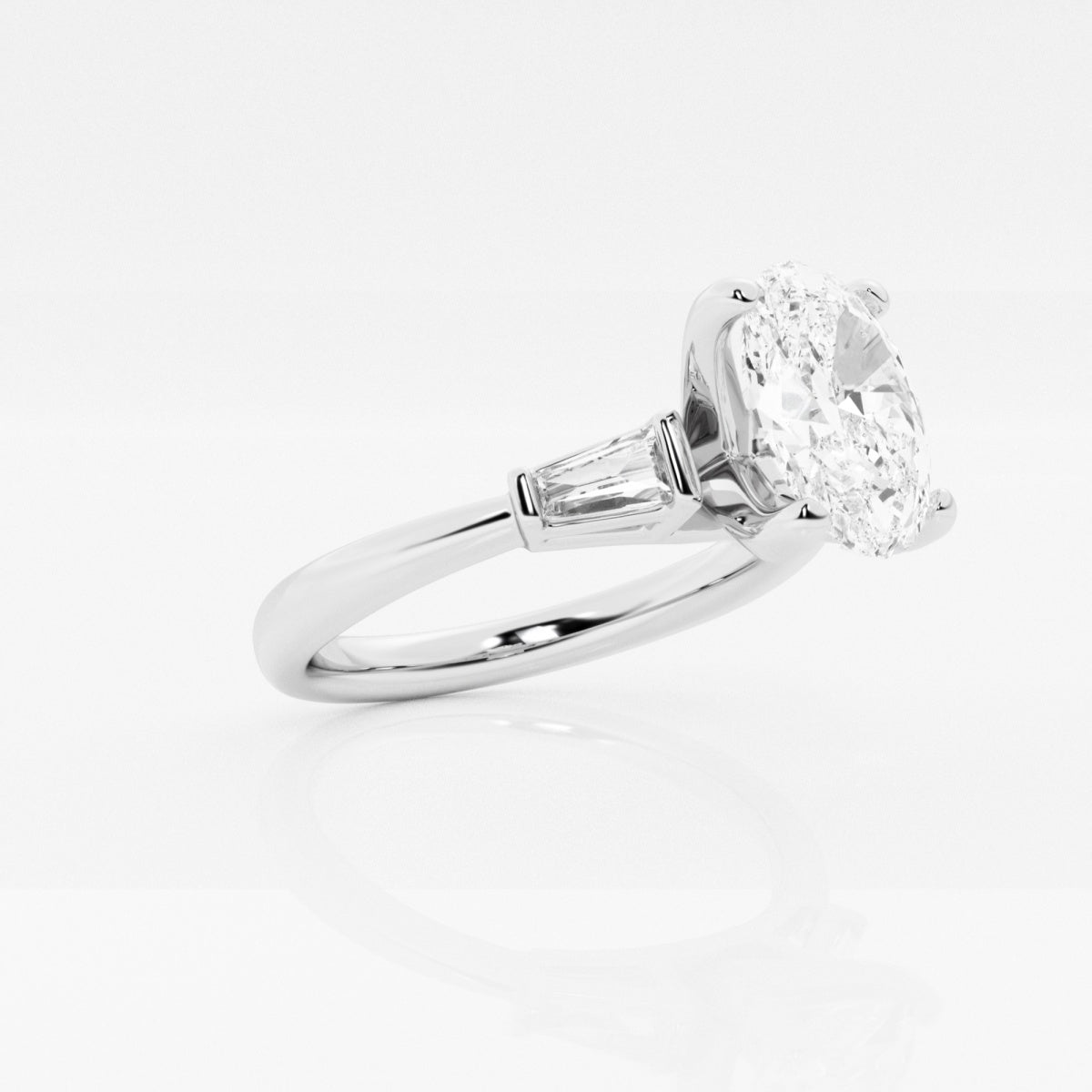 Eliza - Tapered Baguette Accents Engagement Ring