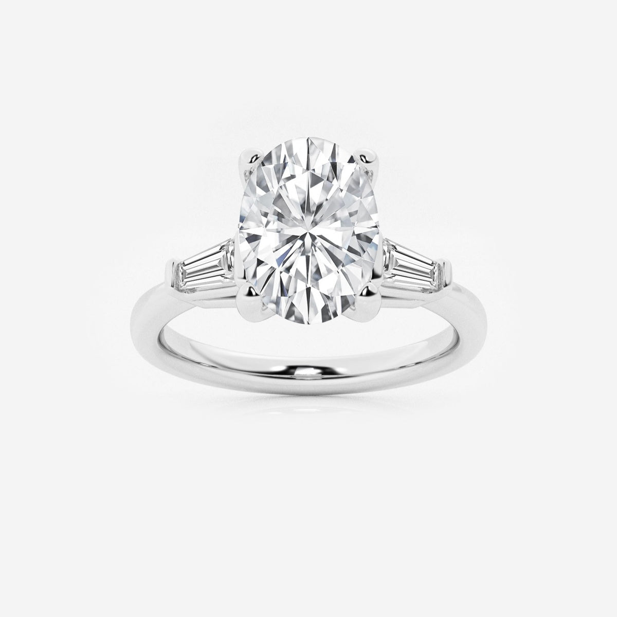 Eliza - Tapered Baguette Accents Engagement Ring