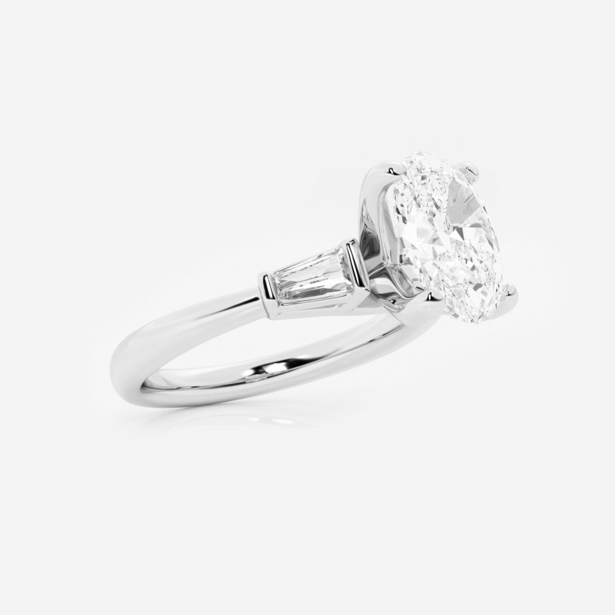 Eliza - Tapered Baguette Accents Engagement Ring