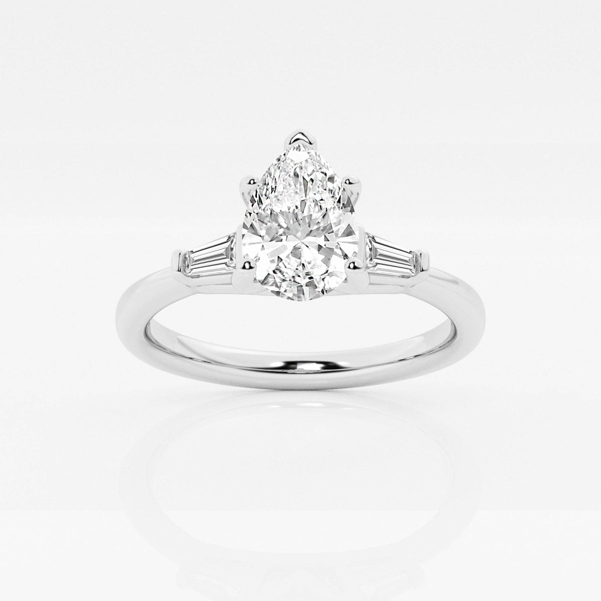 Eliza - Tapered Baguette Accents Engagement Ring