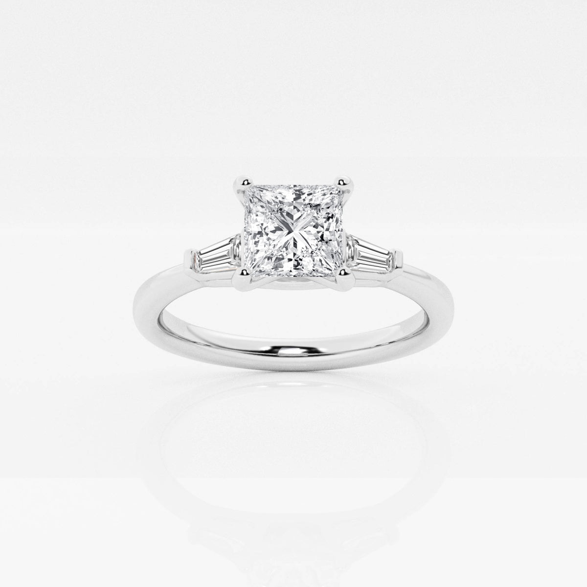 Eliza - Tapered Baguette Accents Engagement Ring