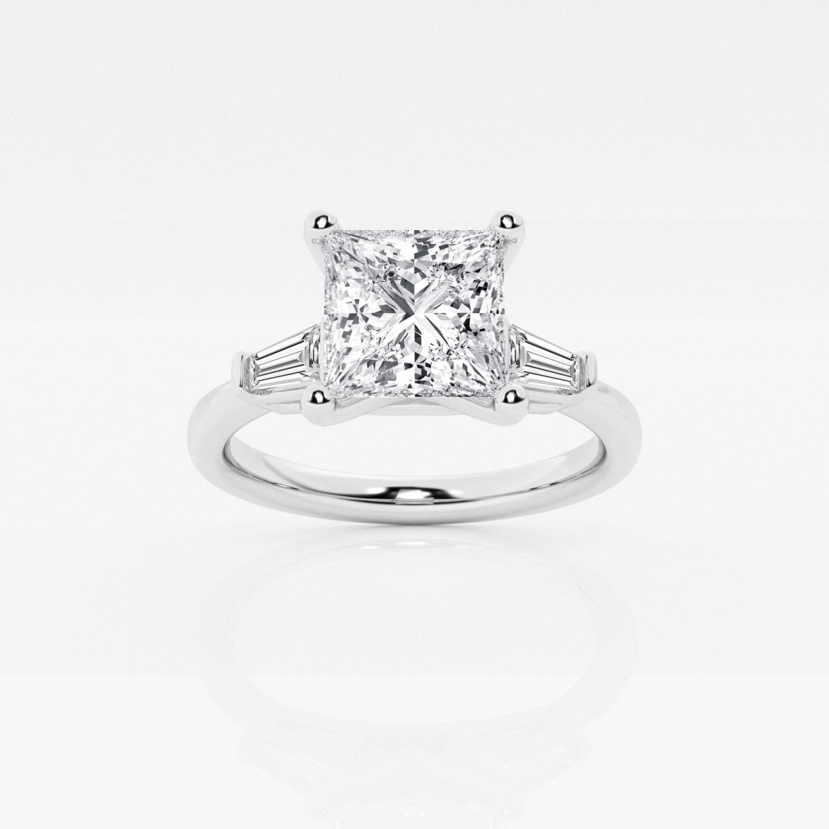 Eliza - Tapered Baguette Accents Engagement Ring