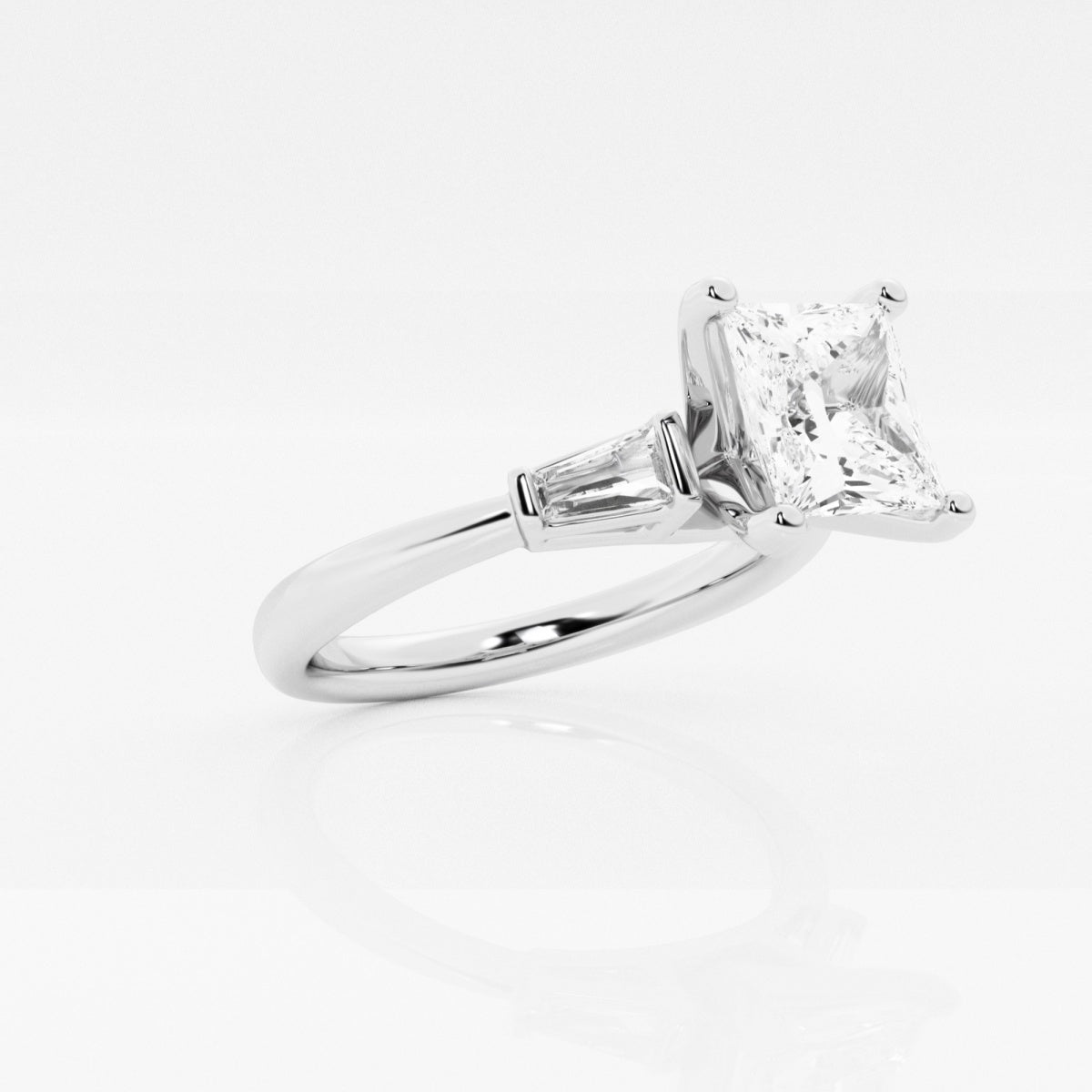 Eliza - Tapered Baguette Accents Engagement Ring