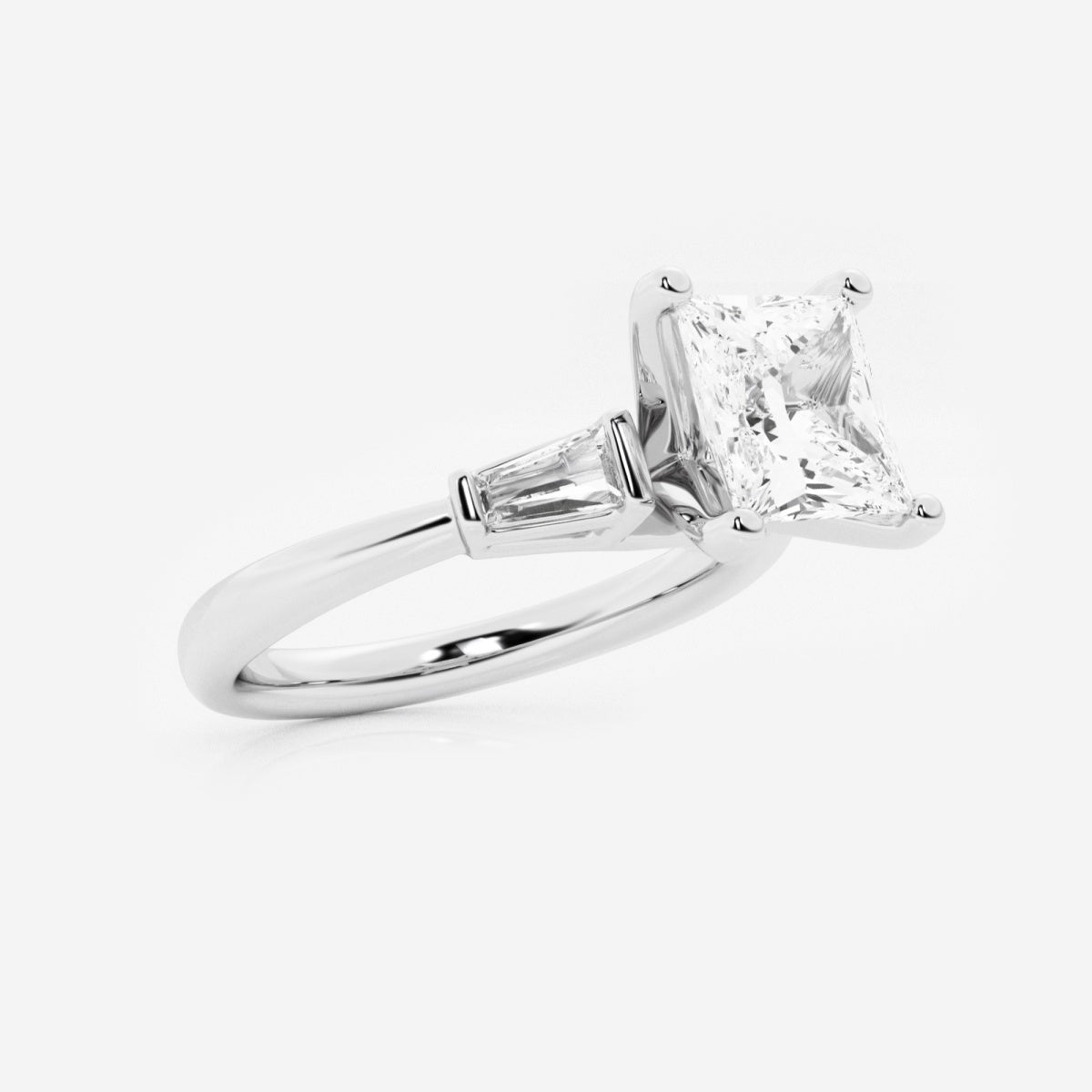 Eliza - Tapered Baguette Accents Engagement Ring