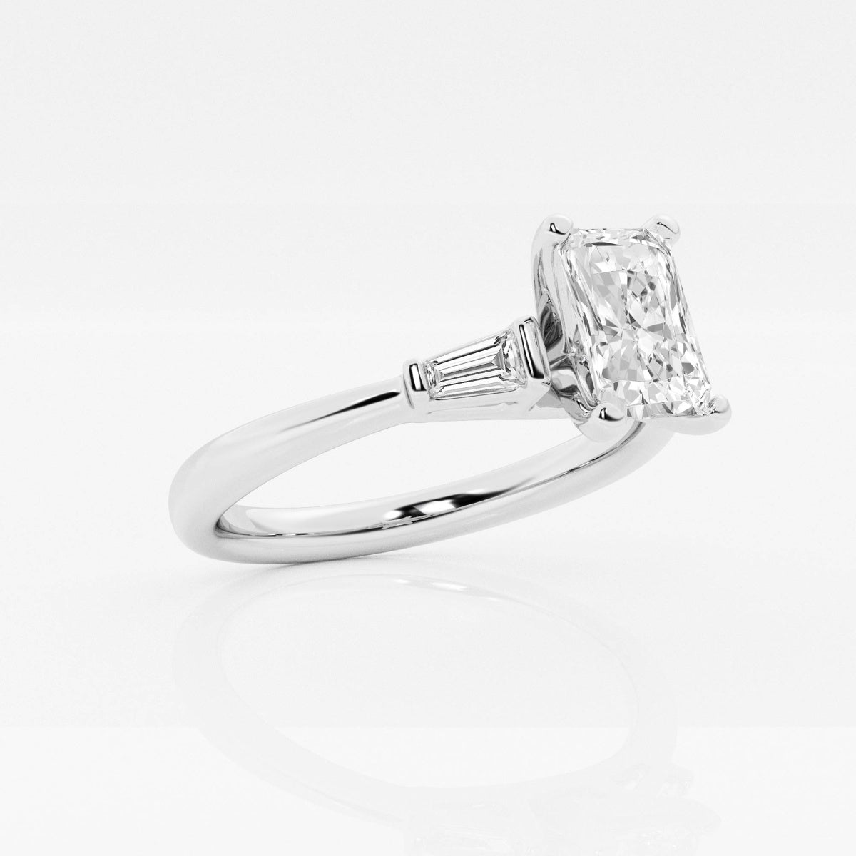 Eliza - Tapered Baguette Accents Engagement Ring