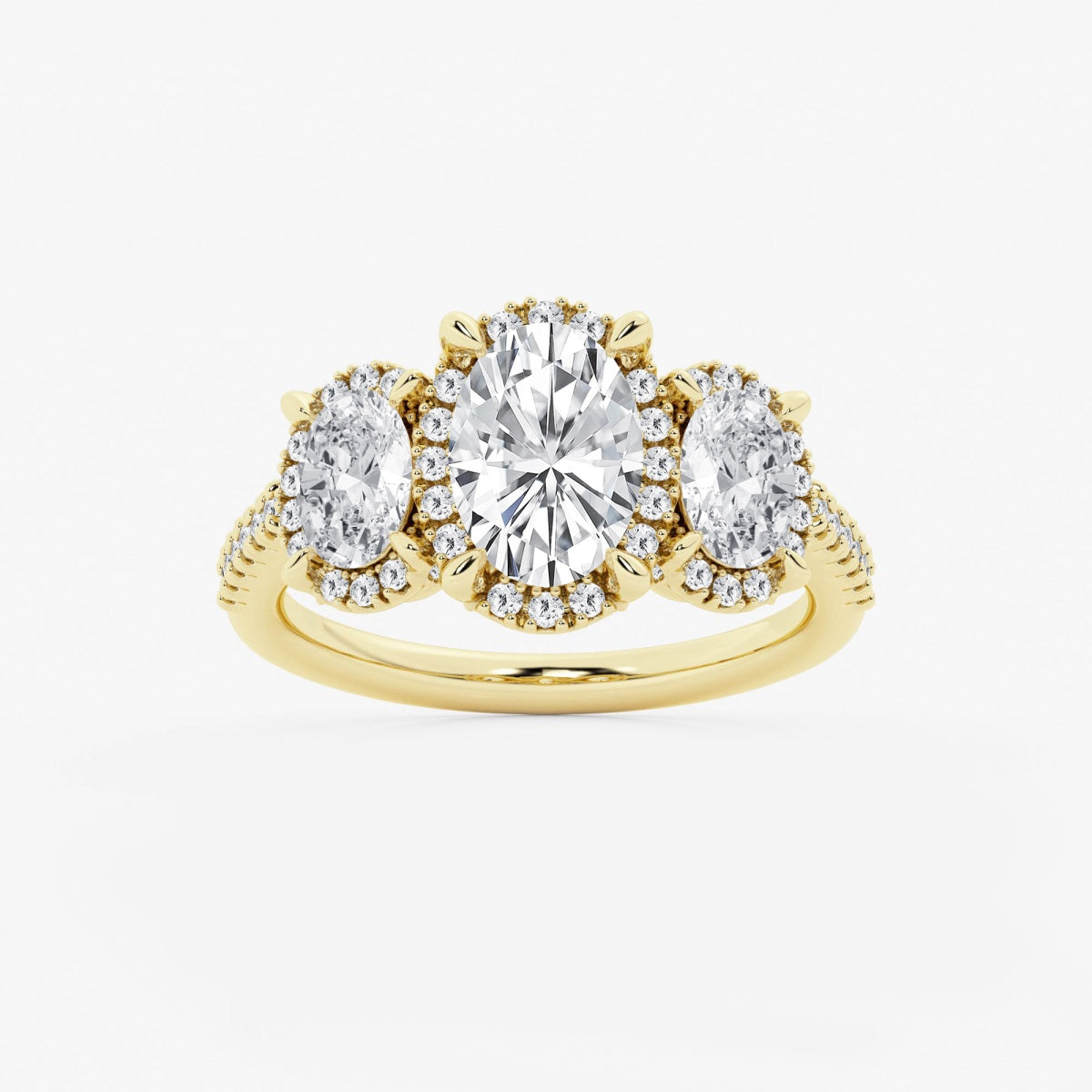 Eloise - Shadow Halo Design Engagement Ring