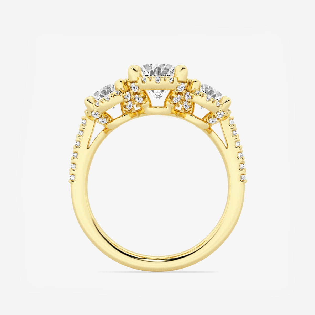 Eloise - Shadow Halo Design Engagement Ring