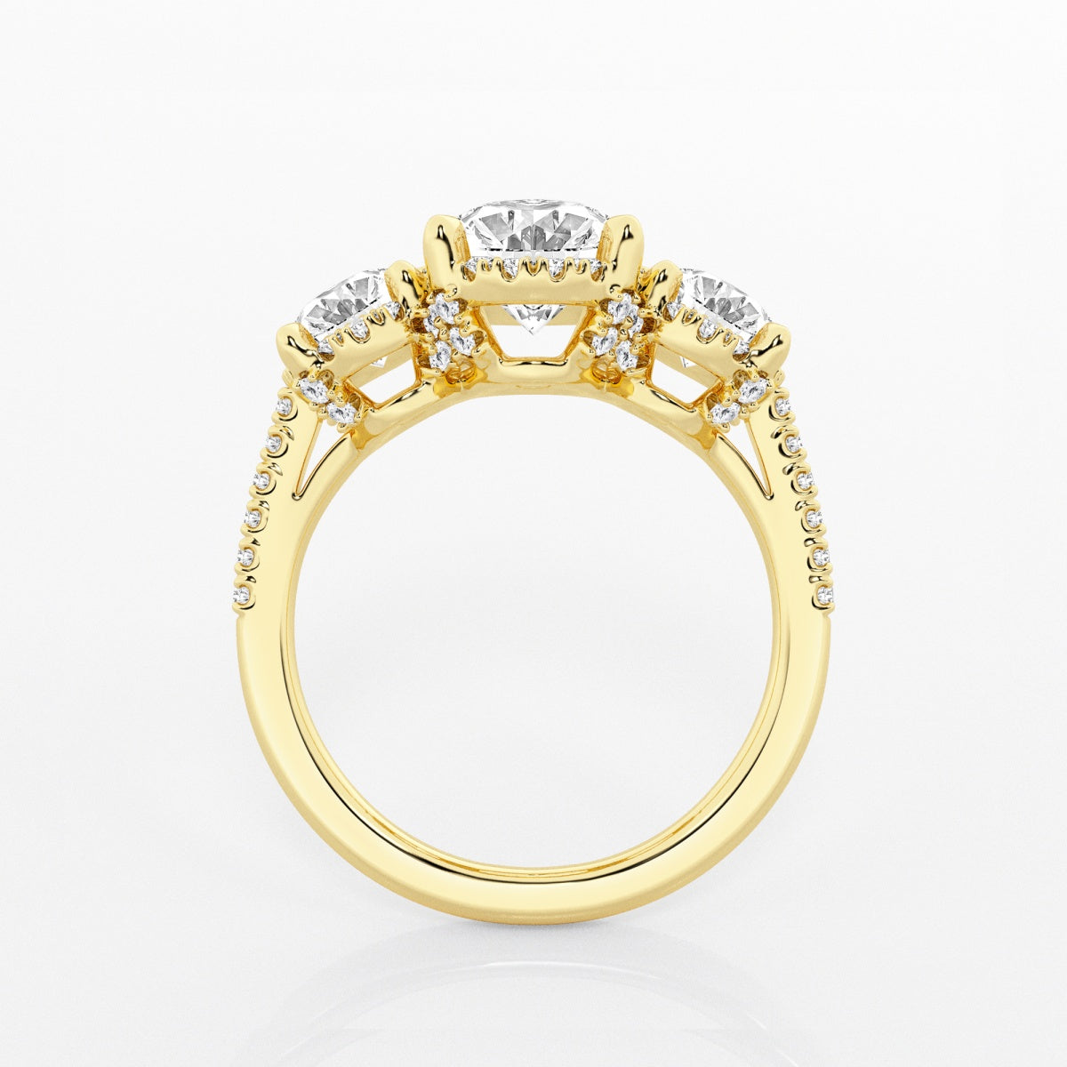 Eloise - Shadow Halo Design Engagement Ring