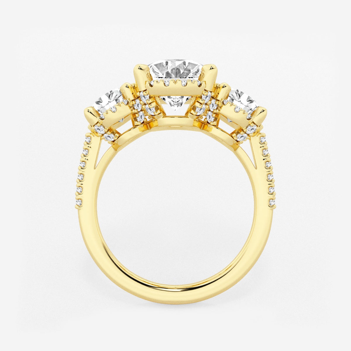 Eloise - Shadow Halo Design Engagement Ring