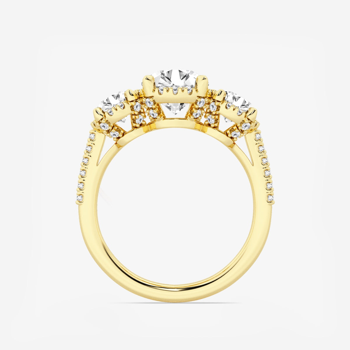 Eloise - Shadow Halo Design Engagement Ring