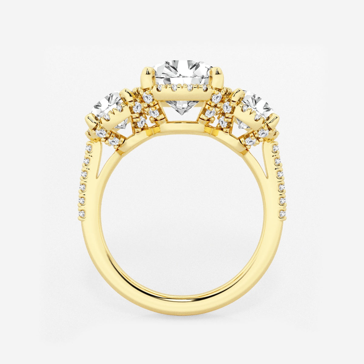 Eloise - Shadow Halo Design Engagement Ring