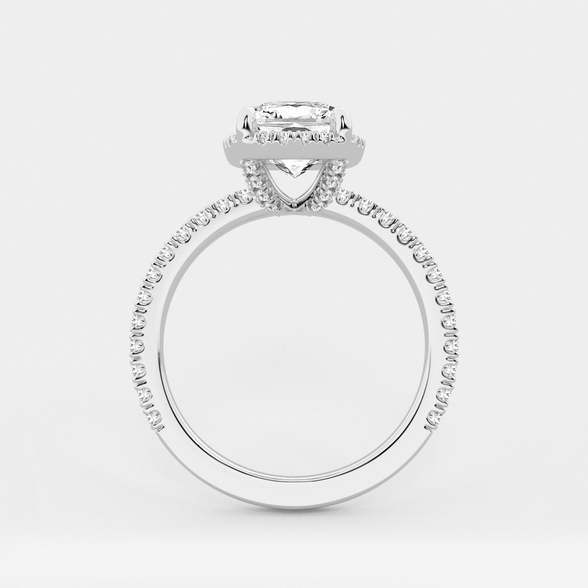 Emery - Hidden Halo Design Engagement Ring