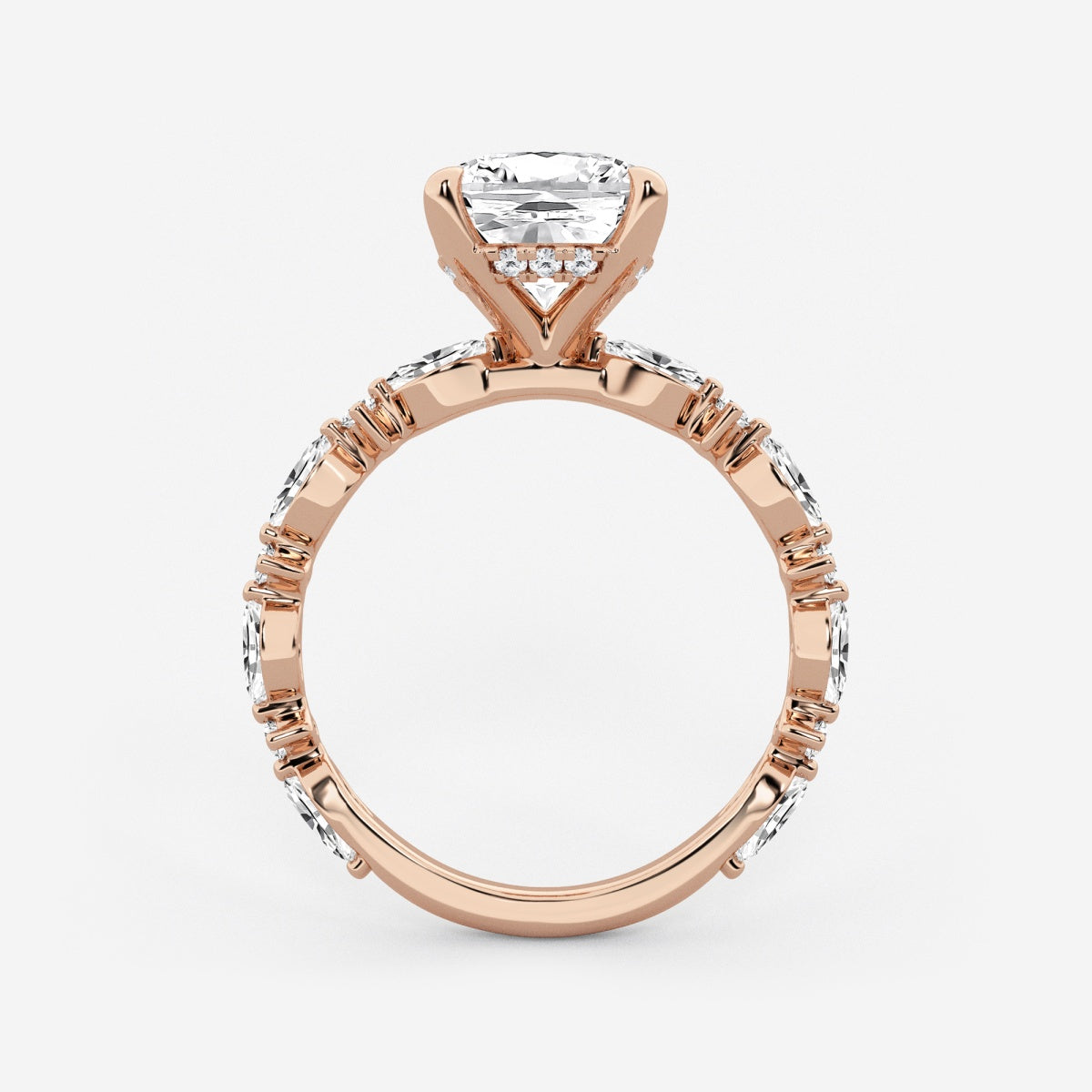 Emilia - Cushion Bridal Set Engagement Ring