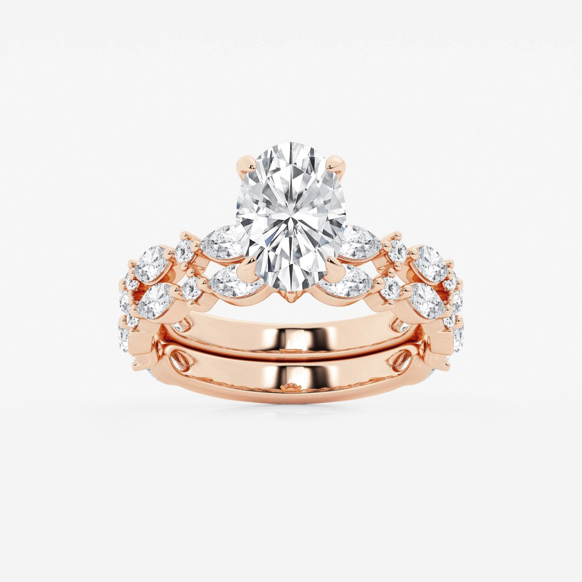 Emilia - Cushion Bridal Set Engagement Ring