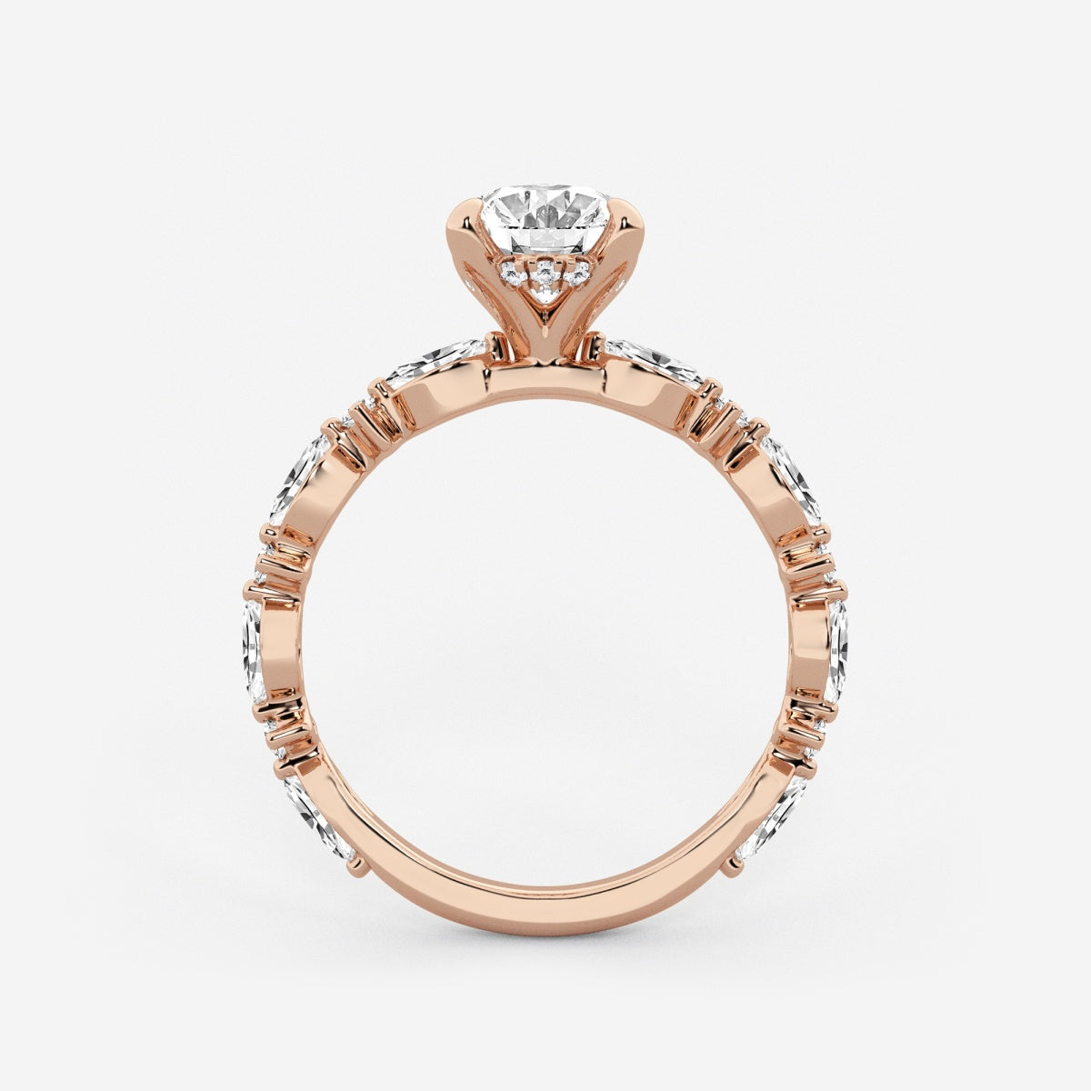 Emilia - Cushion Bridal Set Engagement Ring