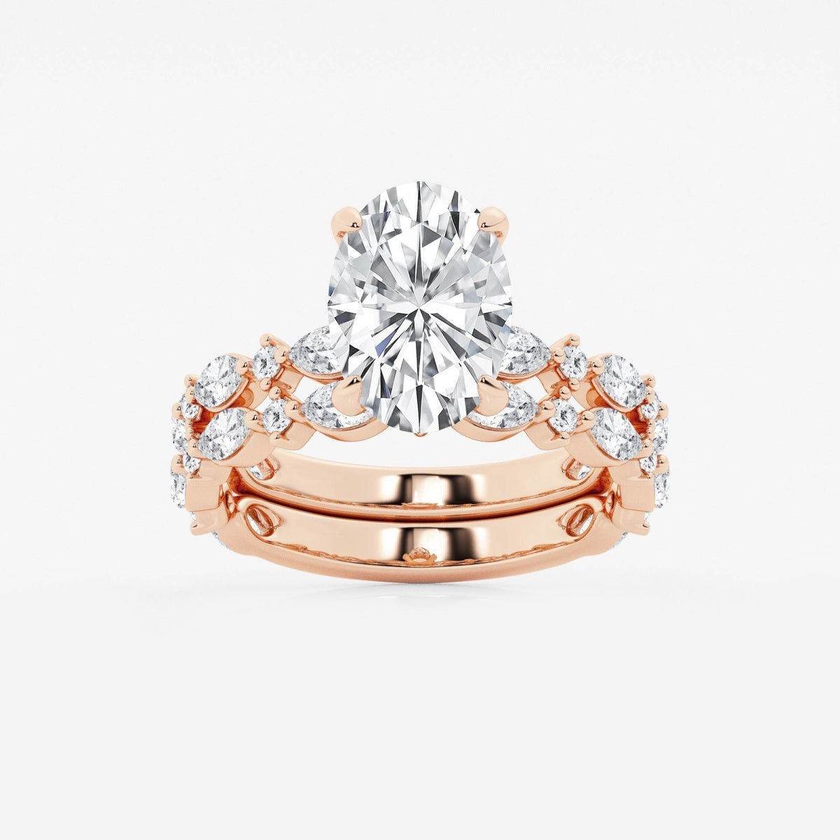 Emilia - Cushion Bridal Set Engagement Ring